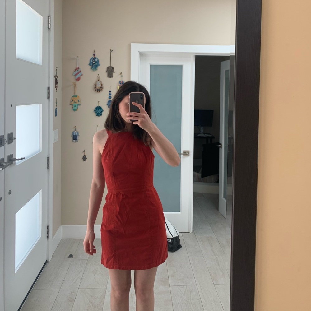 Zara red dress backless